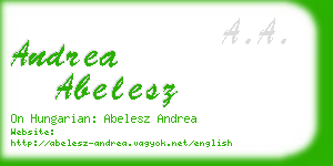 andrea abelesz business card